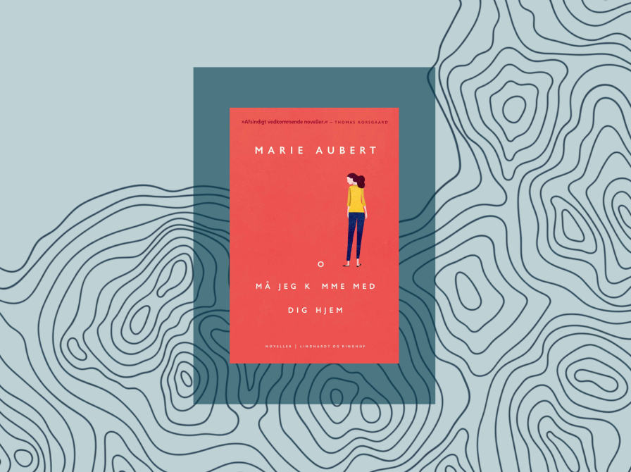 Bogforside med abstrakt mønster i baggrunden 